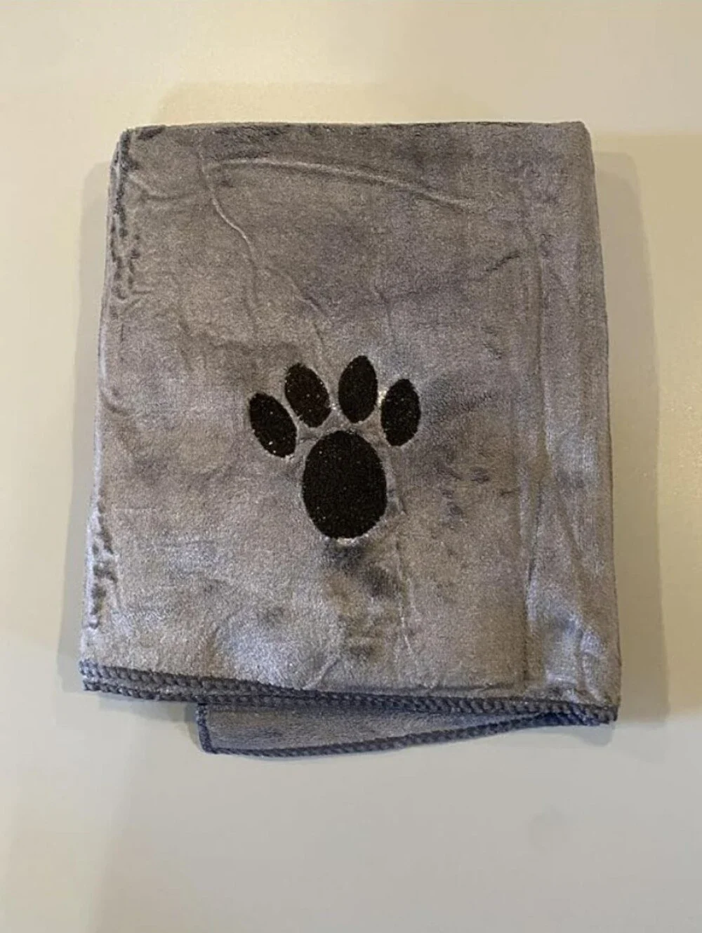 2 Pack Microfiber Dog Towels Super Absorbent Large Pet Drying Bath Towel Grey